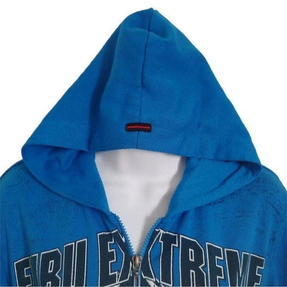 Fubu The Collection Zippered Hoodie, Blue, S - Picture 2 of 6